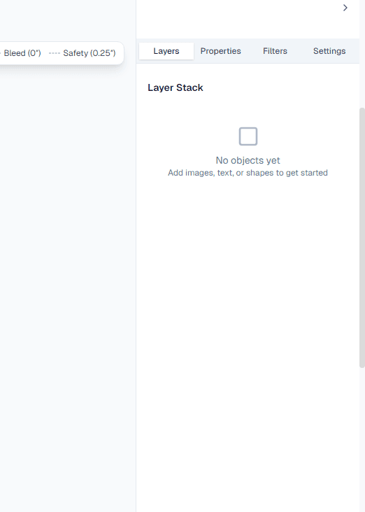 Canvas selection handles and layer sidebar
